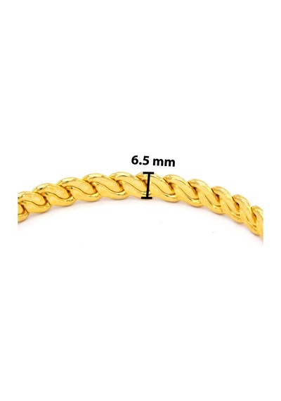 Bz 6.5 Mm 3lü Adana Burması Altın Kaplama Bilezik İçi Düz Blz-3002 Altın