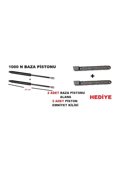 Kalite 2 Adet 1000 N Baza Amortisörü Baza Pistonu N11.36926