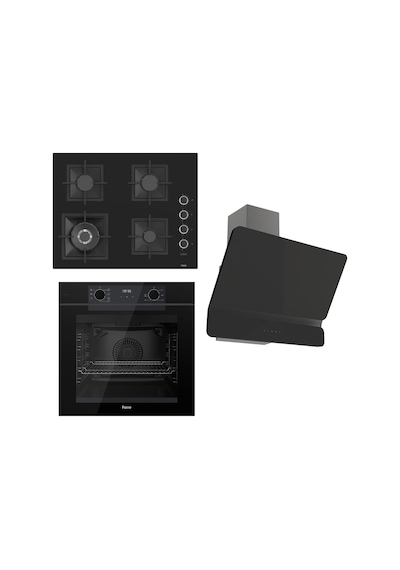 Ferre Fryart Serisi Siyah Ankastre Set SC405-WFA - QEP63CS - D080