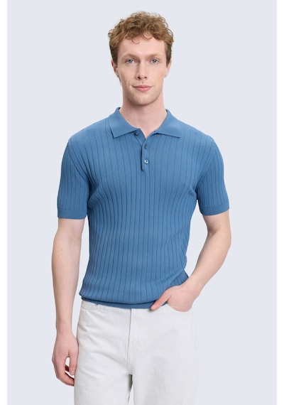 Hatemoğlu İndigo Regular Fit Polo Yaka Rayon Tişört Indigo