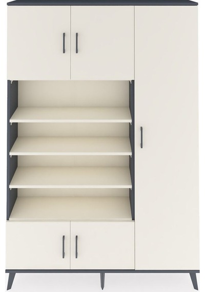 Arges Dolap 11 Raflı 5 Kapaklı 132x30x195 Antrasit-aytaşı/aytaşı Antrasit Arges Dolap 11 Raflı 5 Kapaklı 132x30x195 Antrasit-aytaşı/aytaşı Antrasit