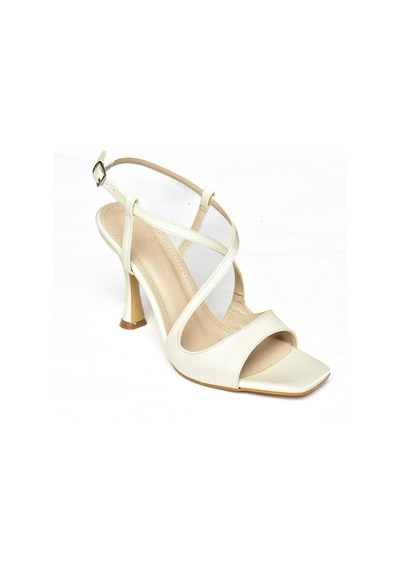 Fox Shoes S569816804 Sedef Kumaş İnce Topuklu Kadın Ayakkabı Sedef