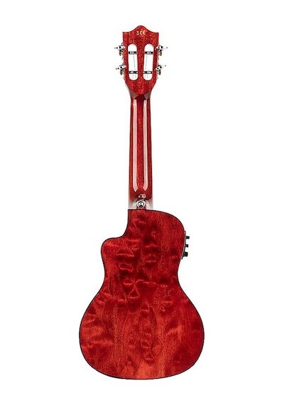 Lanikai Qm-rdcec Quilted Maple Elektro Ukulele - Kırmızı Üst Seg