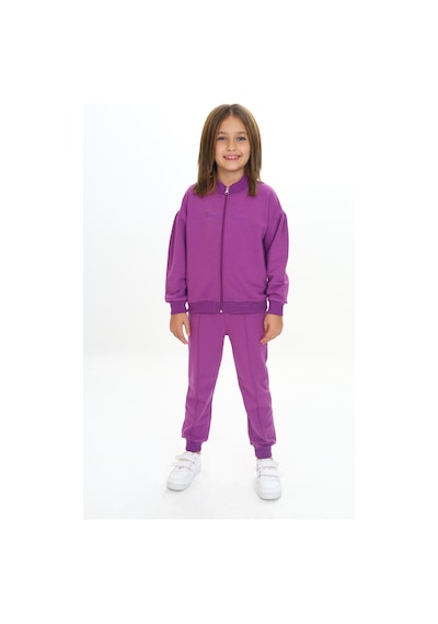 Toontoy Kids Toontoy Kız Çocuk Trend Nakışlı Eşofman Takım Mor
