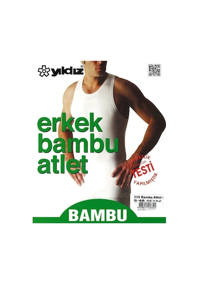 Yıldız 4 Lü Paket Bambu Erkek Atlet %94 Bambu, Nefes Alabilen Ve Ekstra Esnek Beyaz