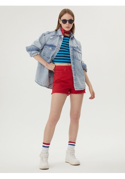 LOFT Regular Fit Kadın Şort Lf2029579 Q1.v1 Denim