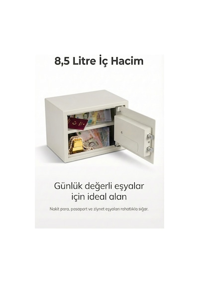 4berry Ev Ve Ofis İçin Parmak İzli Elektronik Kasa Şifreli, Metal Kasa, Type-c Acil Açma