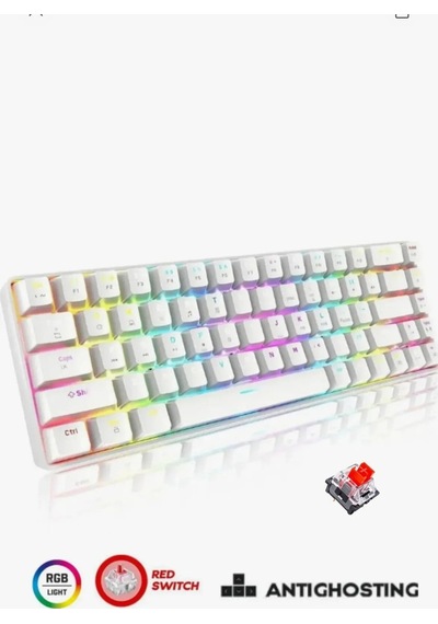 Aymestore T60 Kırmızı Switch Rgb Klavye Kablolu Gaming Oyuncu Klavyesi