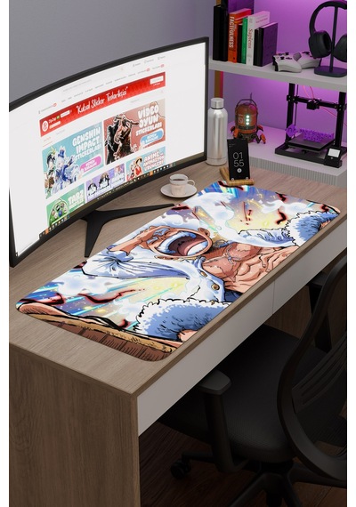 One Piece Kaymaz Dikişli Kauçuk Oyuncu Mousepad V1 - 90x40 Xxl Gaming Mouse Pad Fare Altlığı