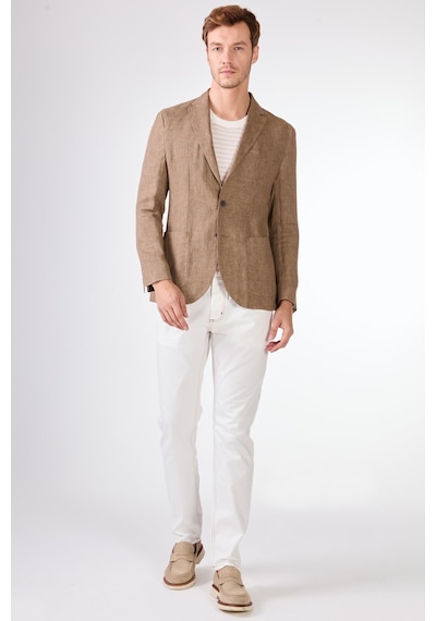 Dufy Vizon Erkek Ceket - Slim Fit Vizon