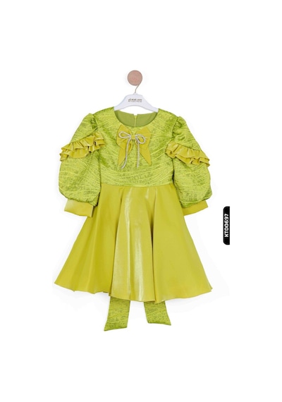 Xo Kids Kız Çocuk Elbise 3-7 Yaş 924 Yeşil