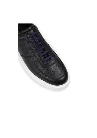 Deery Hakiki Deri Lacivert Erkek Sneaker Ayakkabı - 01965Mlcve01 Lacivert