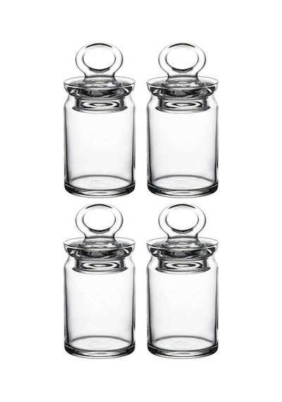 Paşabahçe 95104 Kitchen Mini Baharatlık Seti Kavanoz 4'Lü 240 Cc Şeffaf