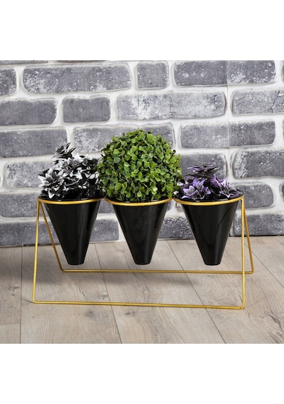 Fullreyon Vıpclass 3 Saksılı Metal Çiçek Standı - Saksılar Dahil - Vgs Diğer