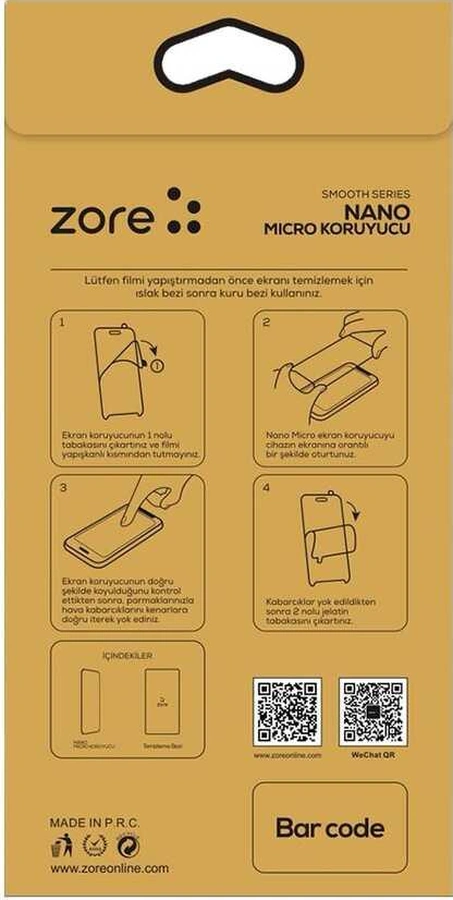 Zte Nubia V60 Desing Nano Micro Temperli Ekran Koruyucu