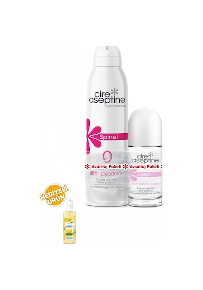 Cire Aseptine Spinel Deodorant 150ml+flower Rollon 60ml Avantaj Paketi