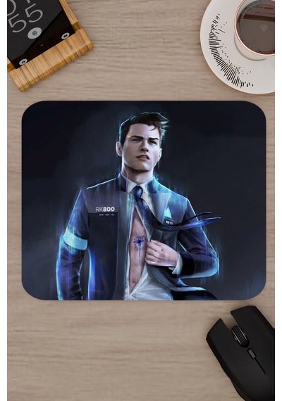 Detroit Become Human Kaymaz Dikişli Kauçuk Oyuncu Mousepad V3 - 22x18 Gaming Mouse Pad Fare Altlığı