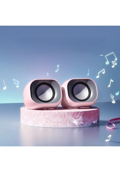 Dhs-2111 2.0 Mini Taşınabilir Multimedya Speaker Hoparlör Pembe