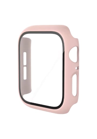 Apple Watch 40mm Uyumlu Camlı Kasa Ekran Koruyucu - Pembe