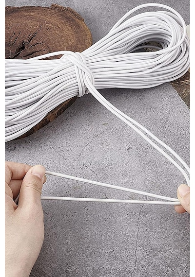 Beyaz 5 Metre 2 Mm Yuvarlak Lastik