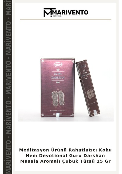 Meditasyon Ürünü Rahatlatıcı Koku Hem Devotional Guru Darshan Masala Aromalı Çubuk Tütsü 15 Gr