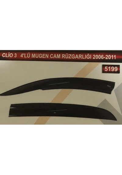 Renault Clio 3 4'Lü Mugen Cam Rüzgarlık Seti