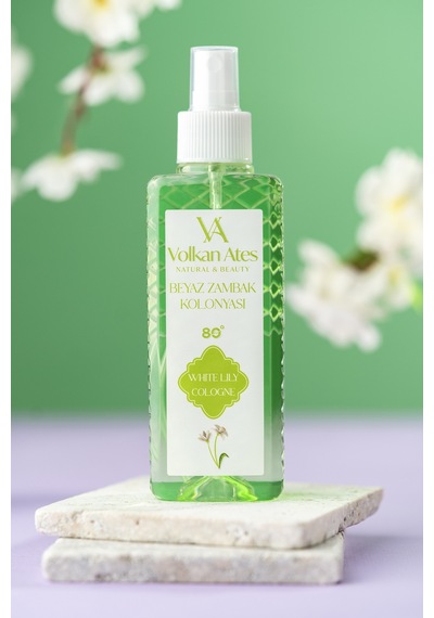 Volkan Ates Natural & Beauty Parfümlü Kolonya - Beyaz Zambak 150 Ml