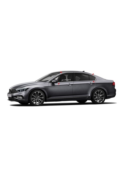 Vw Passat B8.5 Cam Kenar Çıtası Çerçevesi Kromu 8 Parça 2019+
