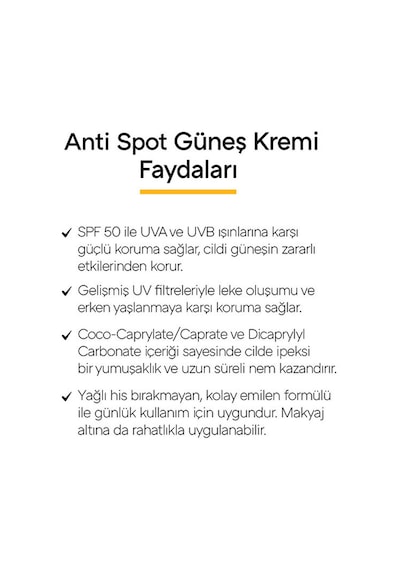 2 Li Güneş Kremi Spf 50 Leke Karşıtı Vegan Glutensiz 50ml X 2