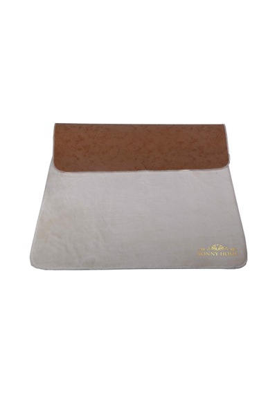 Bonny Home Unicolor Düz Krem 2li Banyo Paspası Halısı Seti Kaymaz Krem
