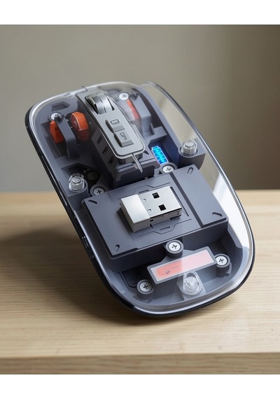 Kablosuz Mouse Şarjlı Bluetooth Wireless Çift Modlu Sessiz Diğer
