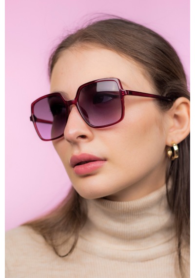 Focus On TS011 Clara Burgundy Kadın Kadın Güneş Gözlüğü