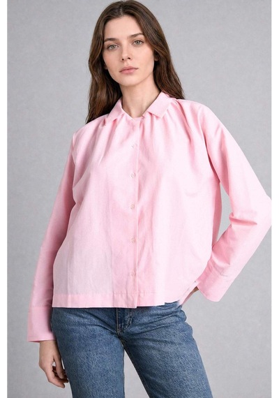 Defacto Regular Fıt Poplin Uzun Kollu Açık Pembe Tunik H5622ax26smpn105 Pembe-pn105