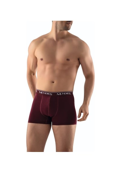 Mundies 2 Adet Bordo Renk Likralı Boxer Bordo