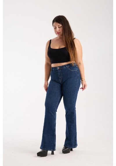 Lacarino 7579 Cındy Xl Kadın Jean Pantolon Dark Blue
