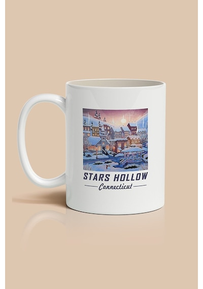Stars Hollow Baskılı Kupa Bardak Beyaz