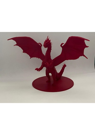3d Baskı Kırmızı Ejderha Figürü Detaylı Fantastik Dragon Biblo Masaüstü Dekor 01