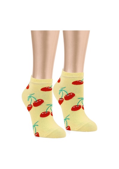 Ozzy Socks 5 Çift Eğlenceli Desenler Kadın Patik Çorap Ozzyp006 Renkli1