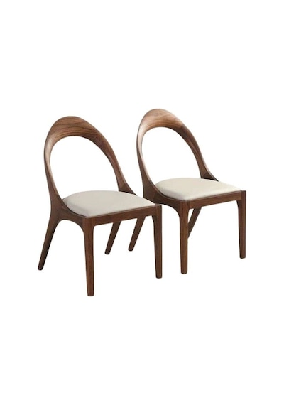 Tityus Sandalye Ceviz - Beyaz