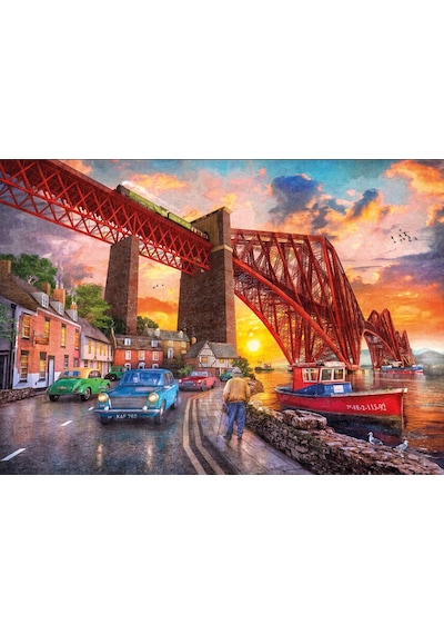 Ks Games 1500 Parça Forth Bridge At Sunset Life Under The Bridge Puzzle - Dominic Davison