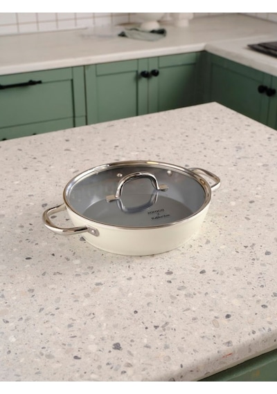 Karaca x Refika Swiss Crystal Creamy Metal Karnıyarık 26 Cm