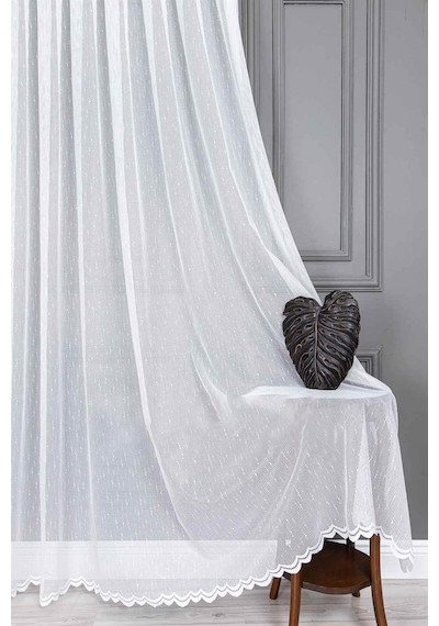 Evdepo Home Kullanıma Hazır Örme Tül Perde (540765923)