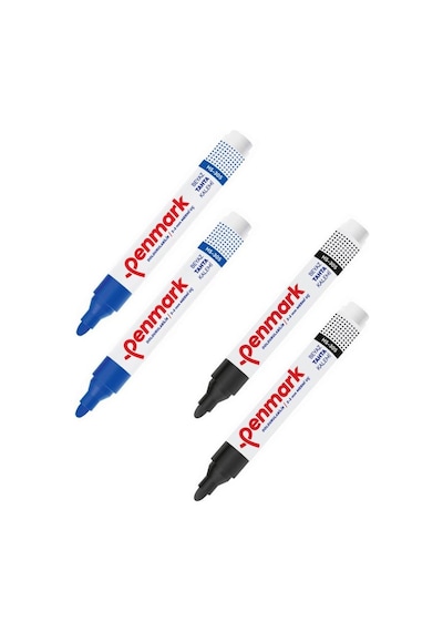 Penmark Beyaz Tahta Kalemi Mavi Siyah 4 Lü Set