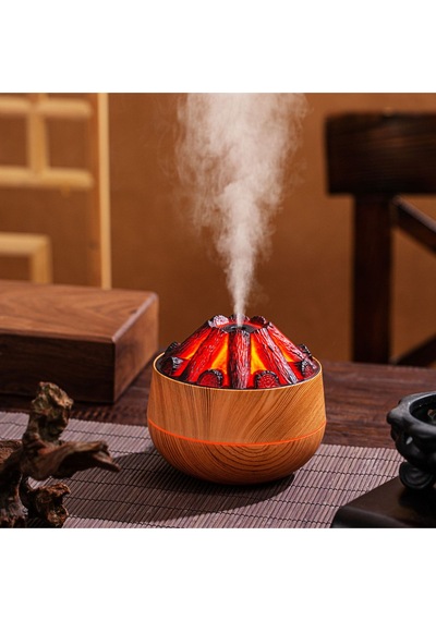300ml Şarjlı Volkan Işıklı Ultrasonik Hava Nemlendirici Buhar Makinesi Ve Aroma Difüzörü Aromaterapi