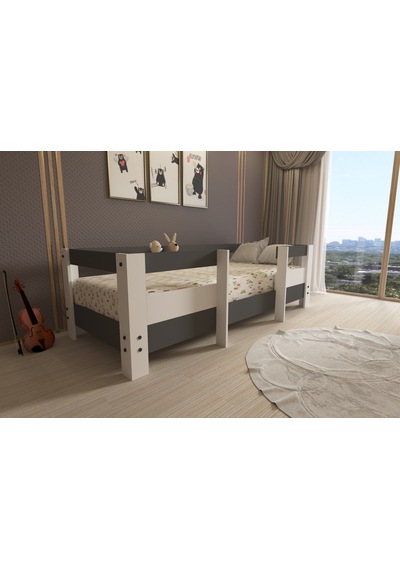 Herseycik Ninnimo Montessori 90X190 Yatak Uyumlu Karyola M5-41 Antrasit