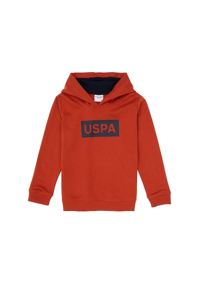 U.S. Polo Assn. Erkek Çocuk Kiremit Basic Kapüşonlu Sweatshirt 50307748-VR031