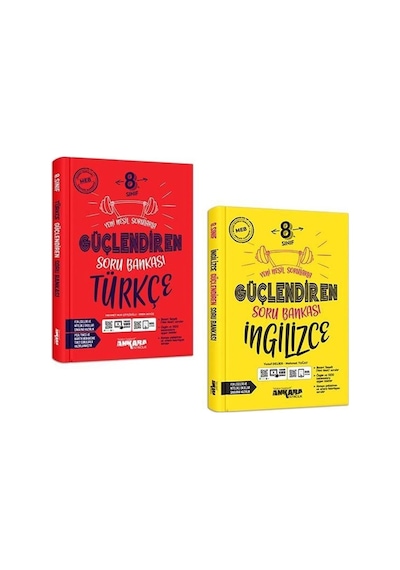 Ankara 8. Sınıf Türkçe + İngilizce Güçlendiren Soru Seti 2 Kitap