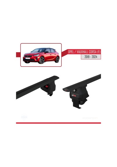 Opel / Vauxhall Corsa F 2019 Ve Sonrası İle Uyumlu Ace-4 Ara Atkı Tavan Barı Siyah