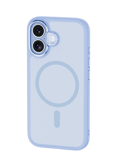 Apple Uyumlu iPhone 17  Kılıf M-safe Şarj Özellikli Benks Mist Magnetik Kapak Açık Mavi Açik Mavi