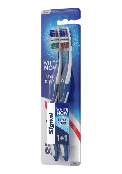 Signal White Now 1+1 Diş Fırçası - Etkili Temizlik 8'li Avantaj Paketi - 8 Adet Tarı